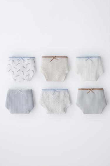 6-14 ANS/ LOT DE SIX CULOTTES IMPRIMÉES - Sable / Bleu de Zara - Image 4