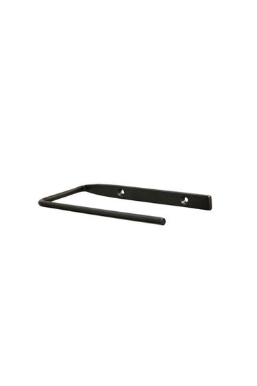 DARK METAL TOILET PAPER HOLDER - Black by Zara
