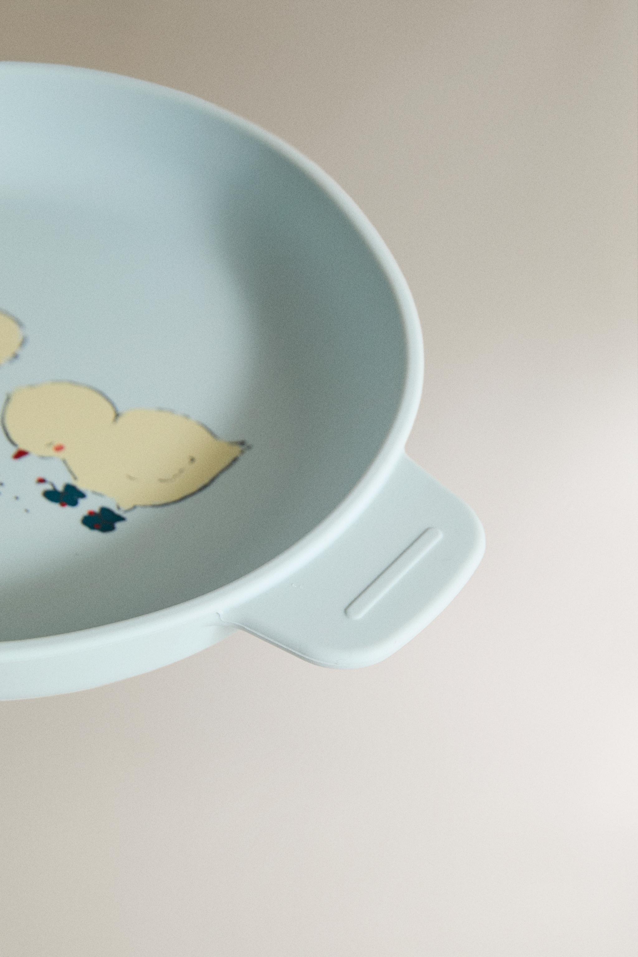 KIDS’ SILICONE CHICK PLATE — Blue