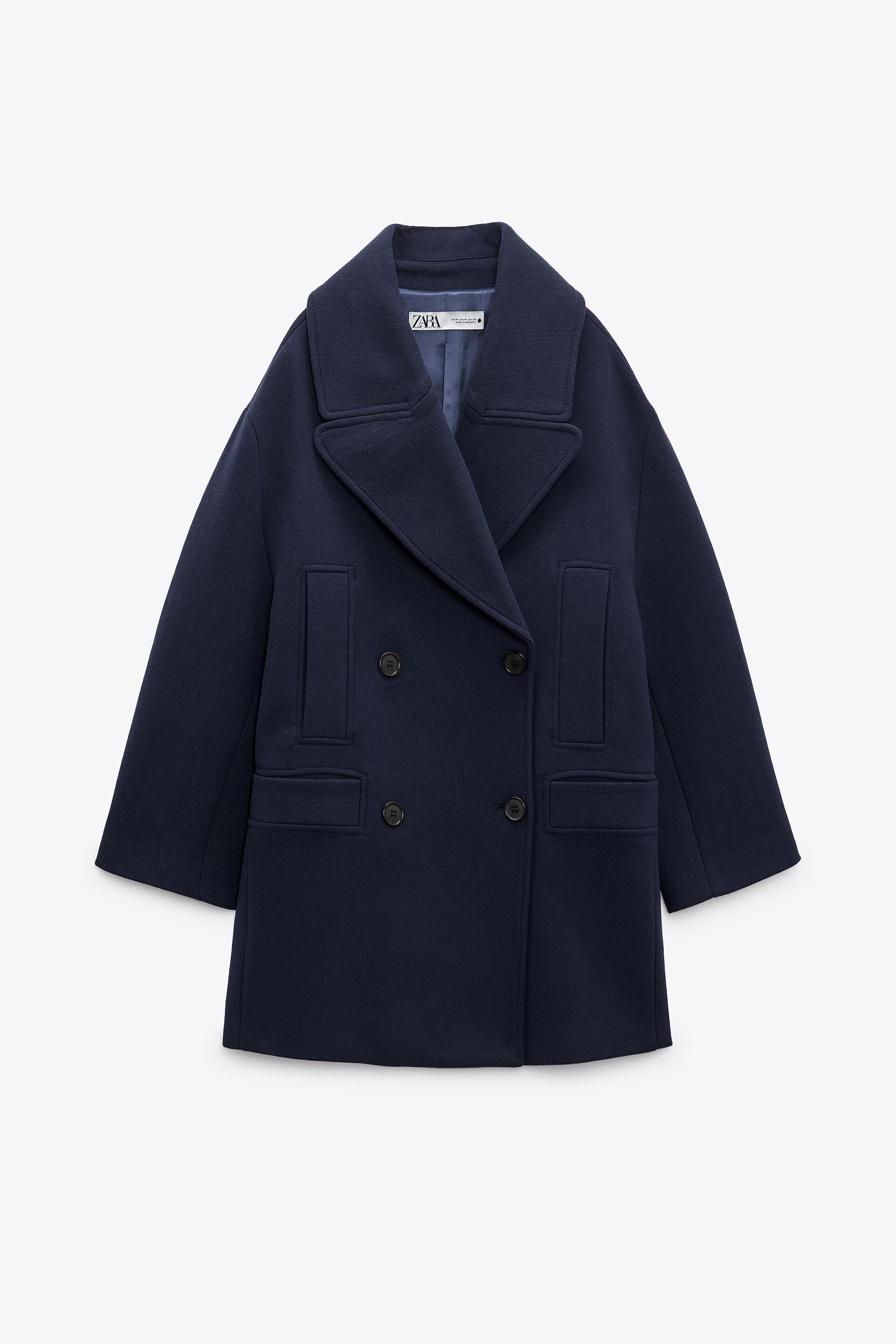 WOOL BLEND COAT LIMITED EDITION - Navy blue | ZARA United States