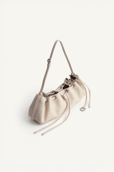 Zara LTHR SHLDR BG 16 - white