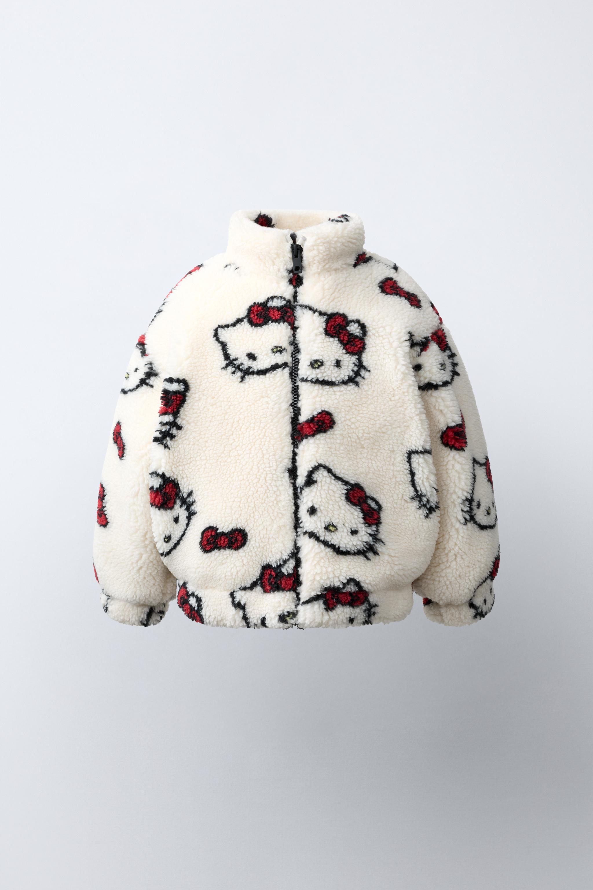 ジャケット・アウター Kiyyy HELLO KITTY © SANRIO FAUX SHEARLING JACKET - Ecru | ZARA United States