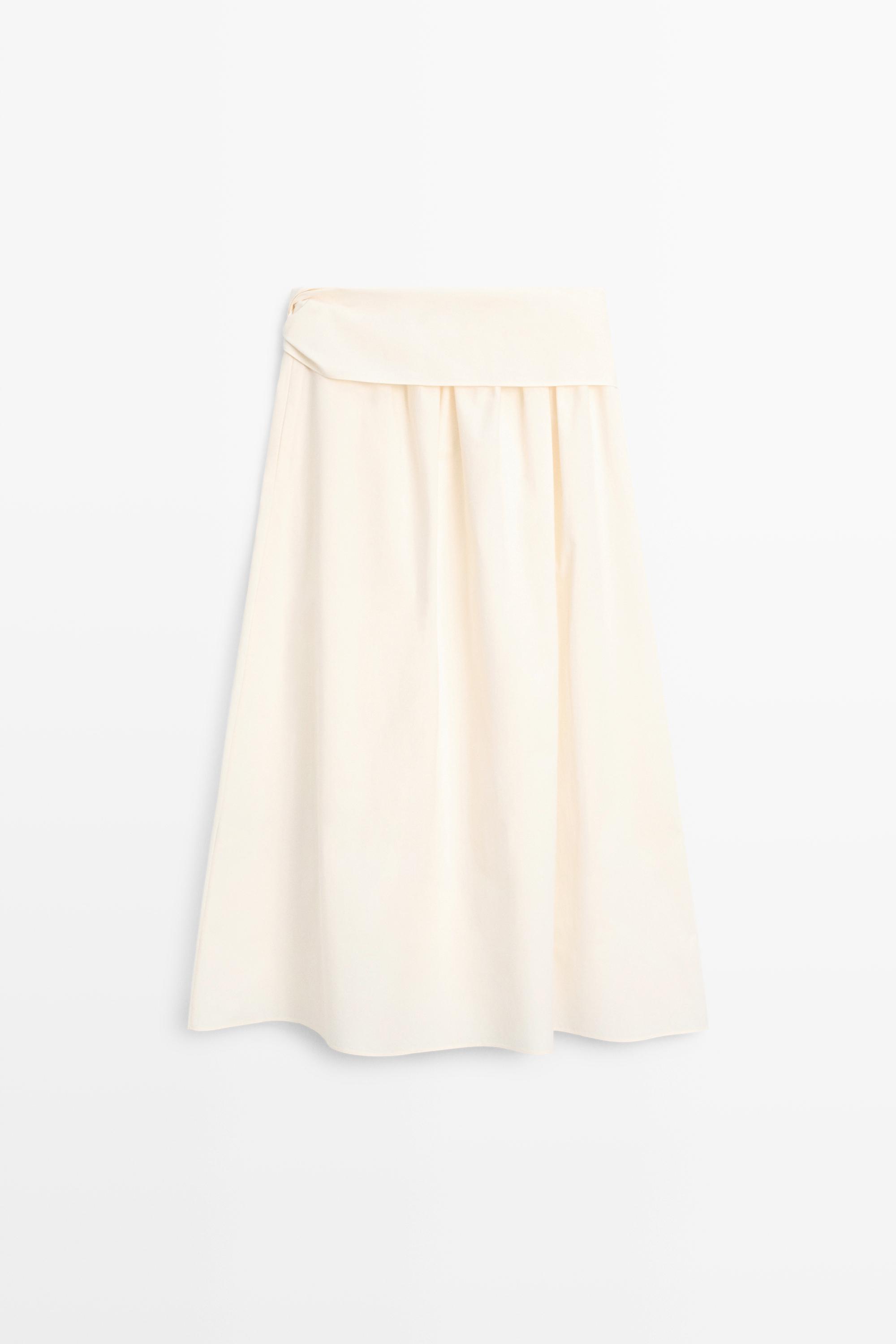 Flowing skirt with scarf detail