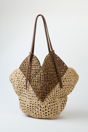 BRAIDED TOTE BAG - Light beige by Zara