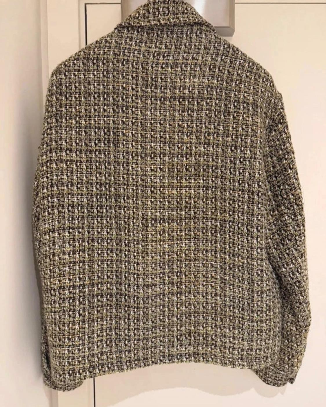 ZARA TEXTURED TWEED ZIP JACKET MULTICOLOUR SIZE M - Image 2