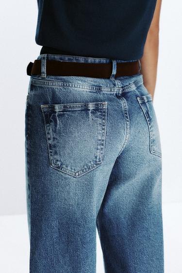 JEAN Z1975 JUPE-CULOTTE TAILLE HAUTE À CEINTURE - Bleu moyen de Zara - Image 6