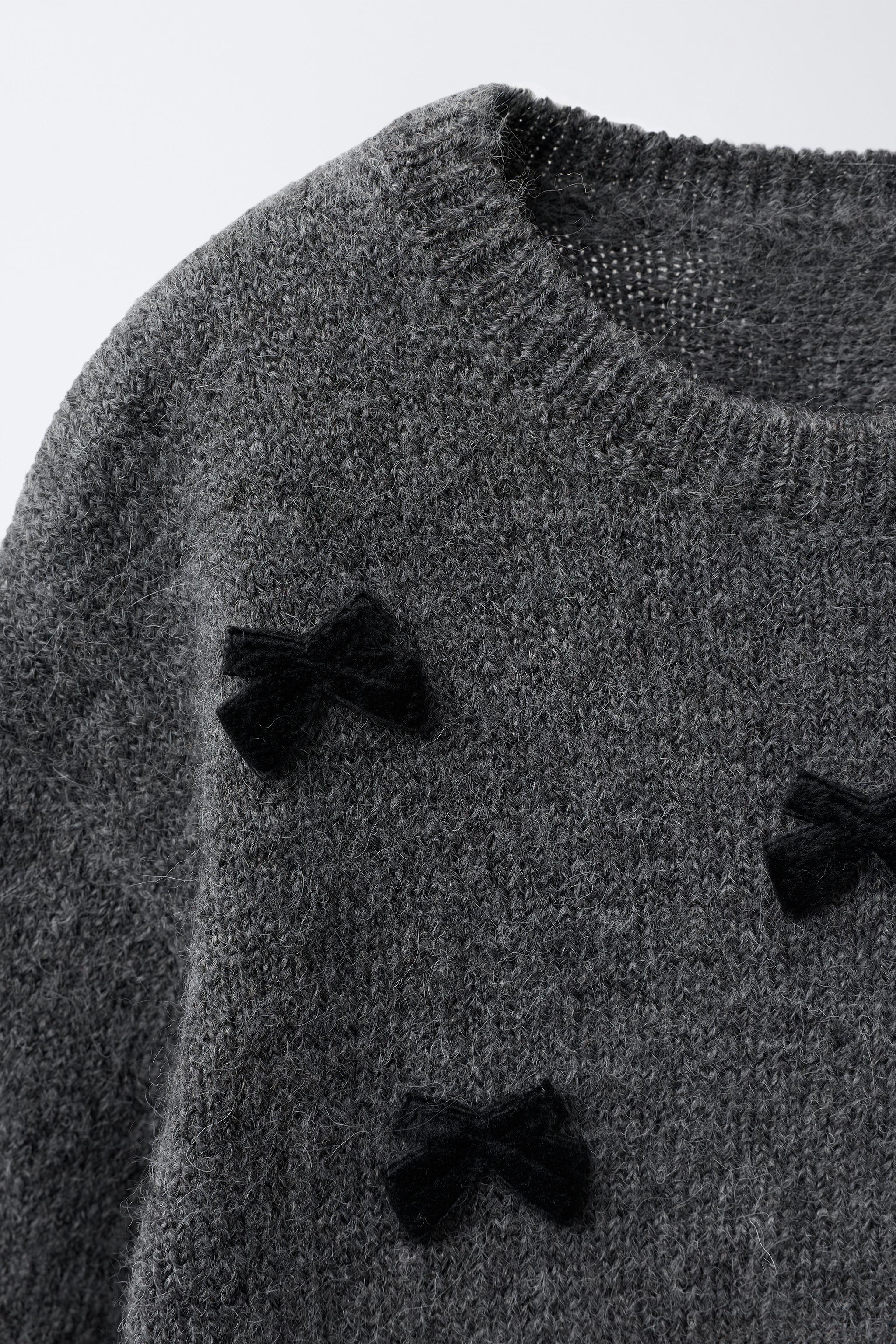 FLOCKED HEART KNIT JUMPER