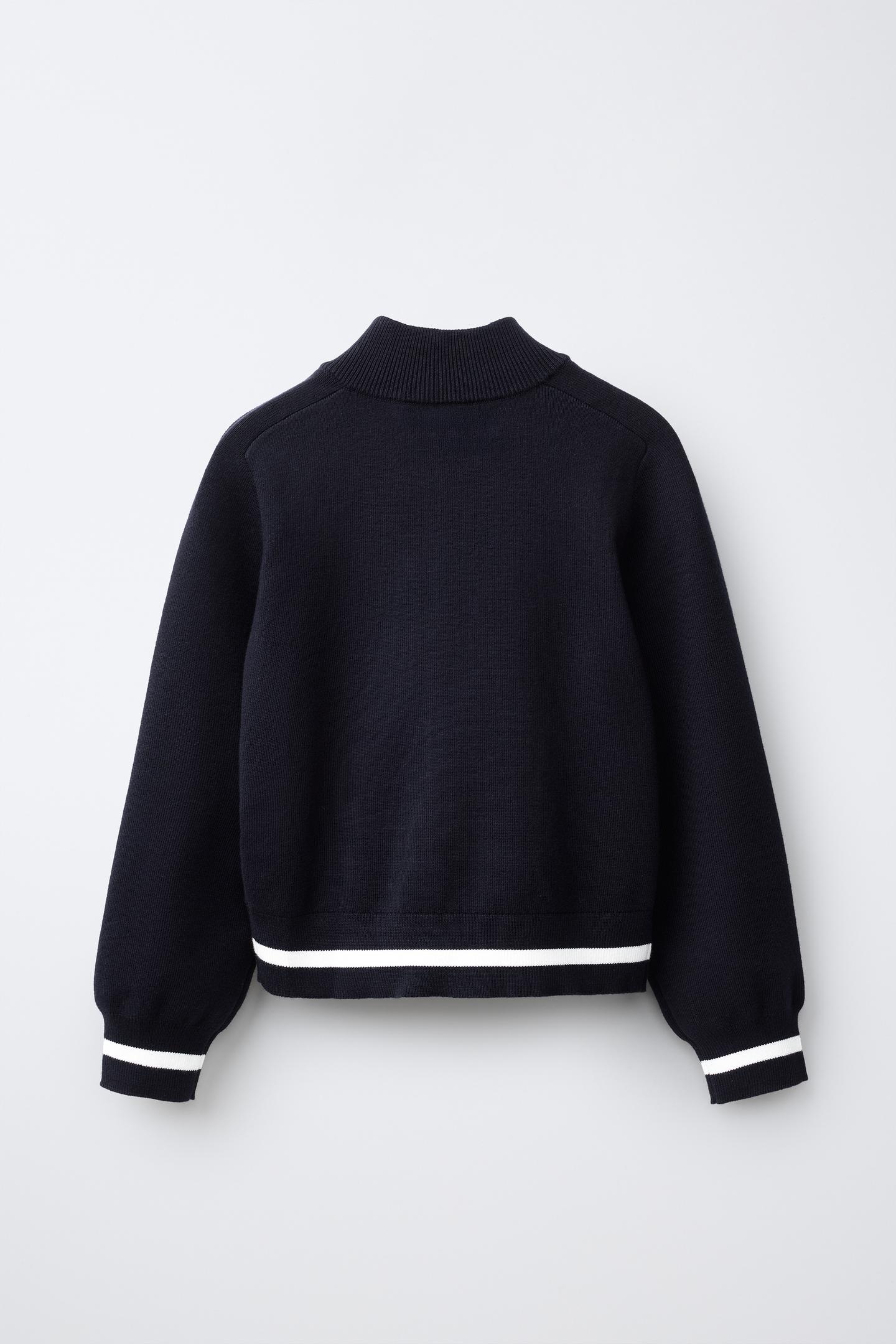 Детский кардиган Zara Zip-Up, цвет: Тёмный тёмно-синий — фото 2