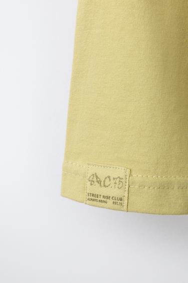 ENSEMBLE T-SHIRT ET BERMUDA À DAMIER - Vert clair de Zara - Image 7