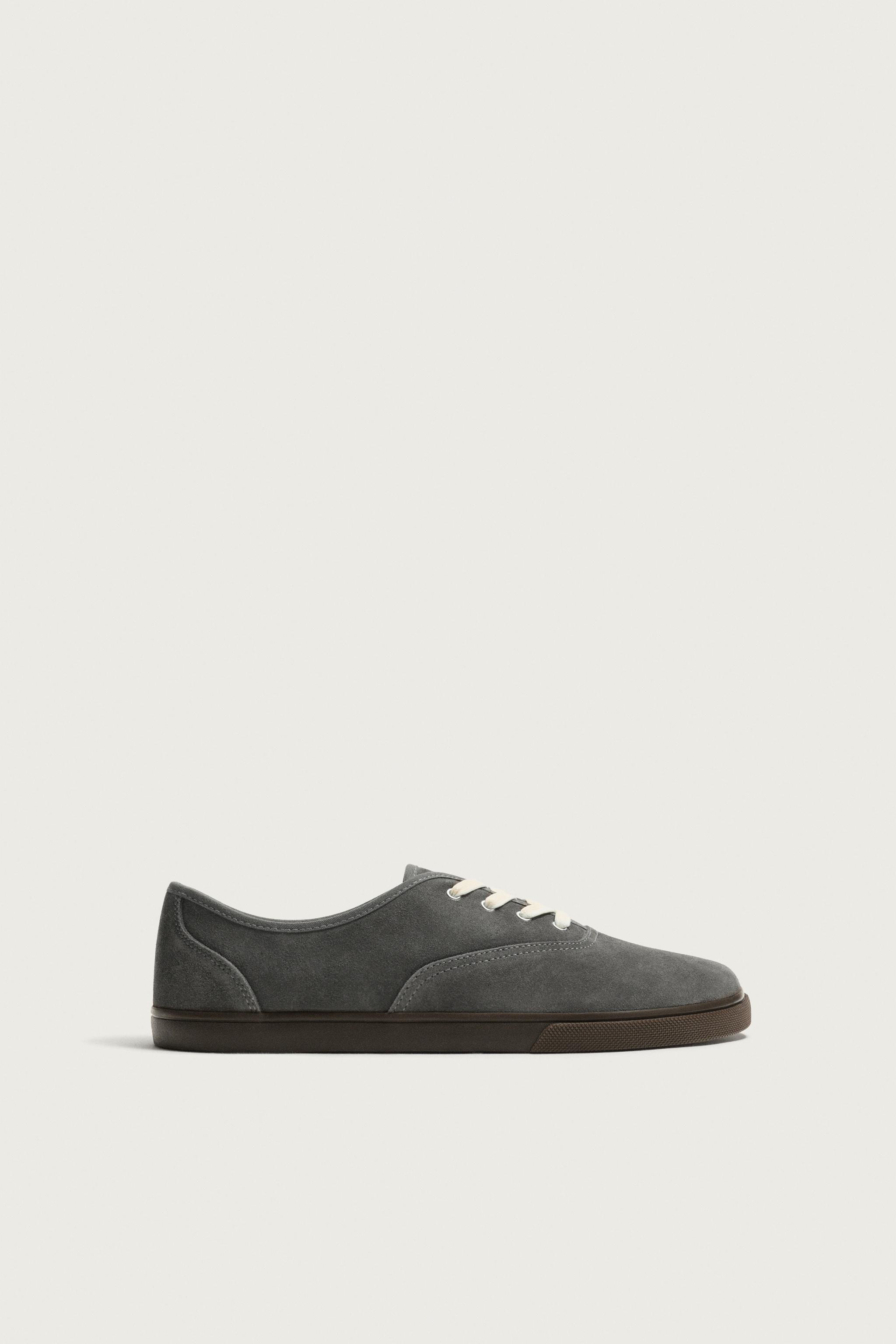BAREFOOT LEATHER SNEAKERS — Gray