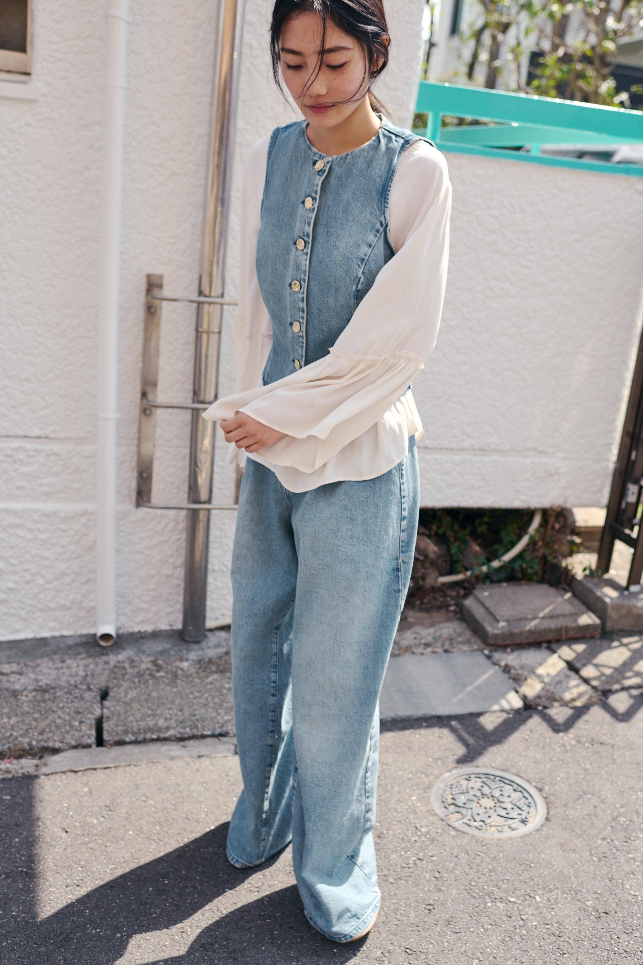 ベスト デニム Z1975 デニム ベスト - ミディアムブルー | ZARA Japan / 日本