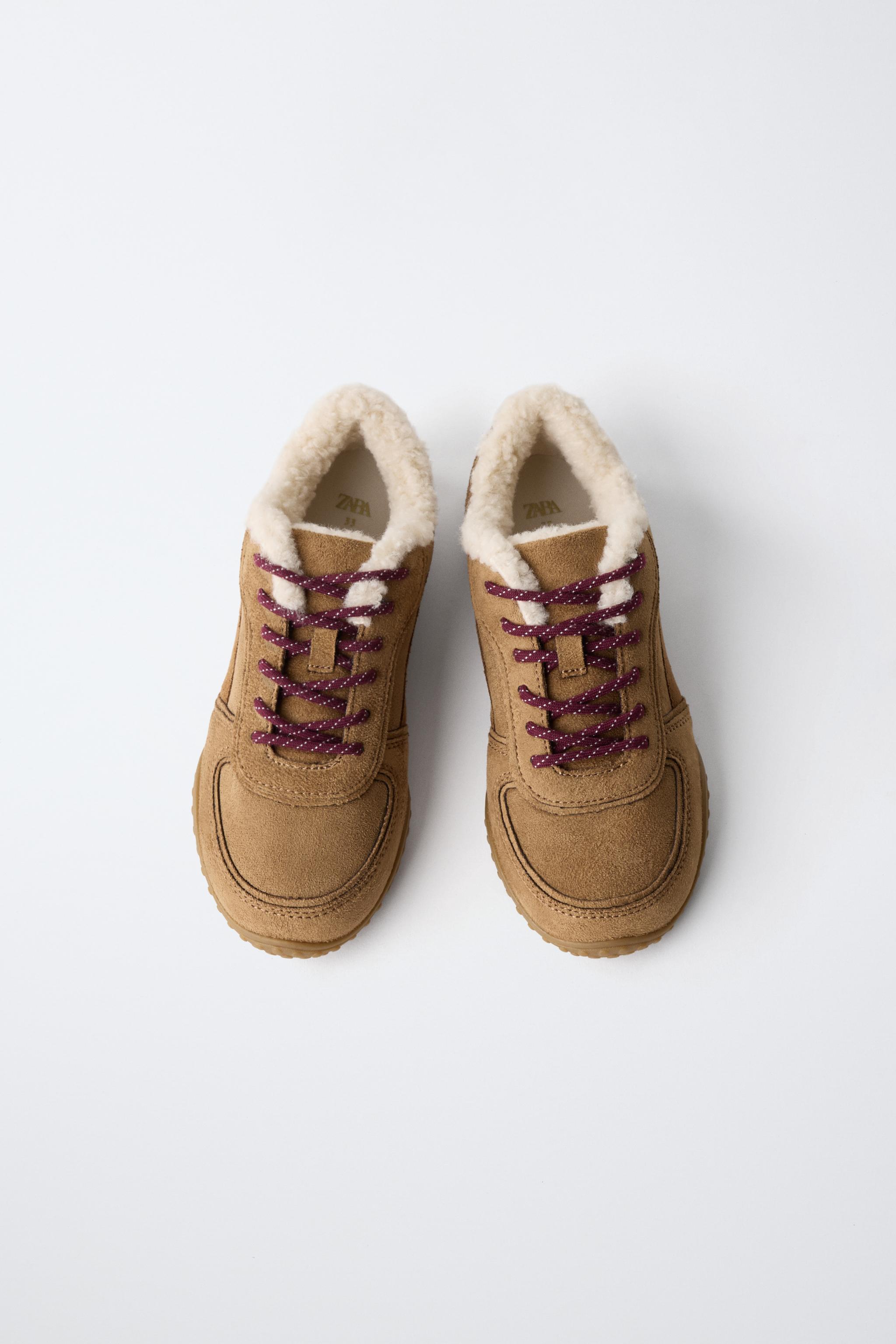 FAUX SHEARLING SNEAKERS