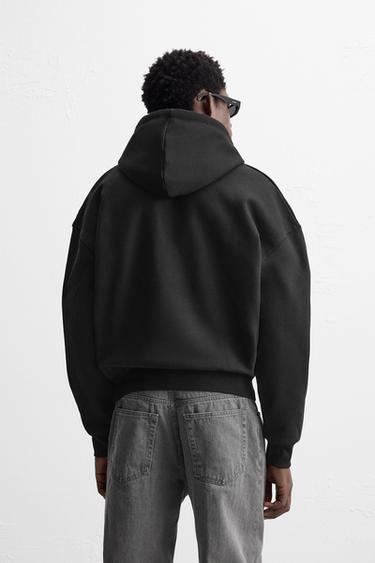 HEAVYWEIGHT ZIP-UP HOODIE - Black by Zara - Image 2