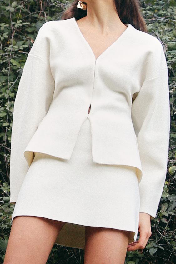 Zara, Sweaters, Zara Woman Ss23 Drawstring Knit Cardigan Size Small  Casual 43302