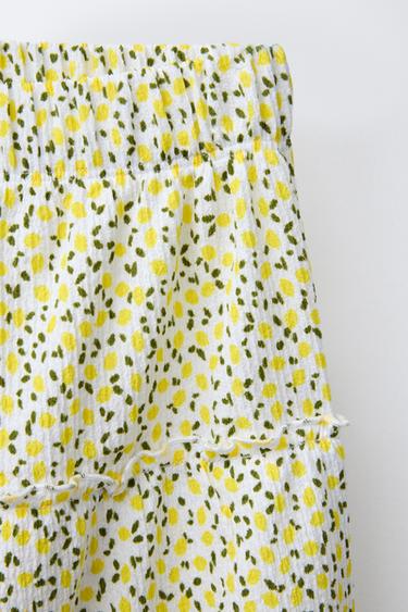 TEXTURED PRINT BERMUDA SKORT - Yellow by Zara - Image 2