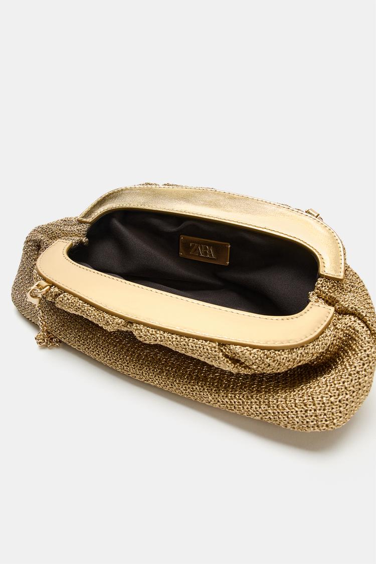 CARTERA DE MANO TRENZADA METÁLICA 6