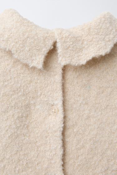 KNIT SWEATER WITH FLORAL EMBROIDERY - Light beige by Zara - Image 3