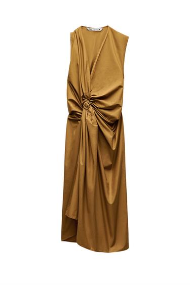 ZW COLLECTION POPLIN DRESS WITH KNOT