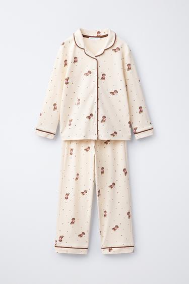 6-14 ANS / PYJAMA CHEMISE À CHIENS - Écru de Zara