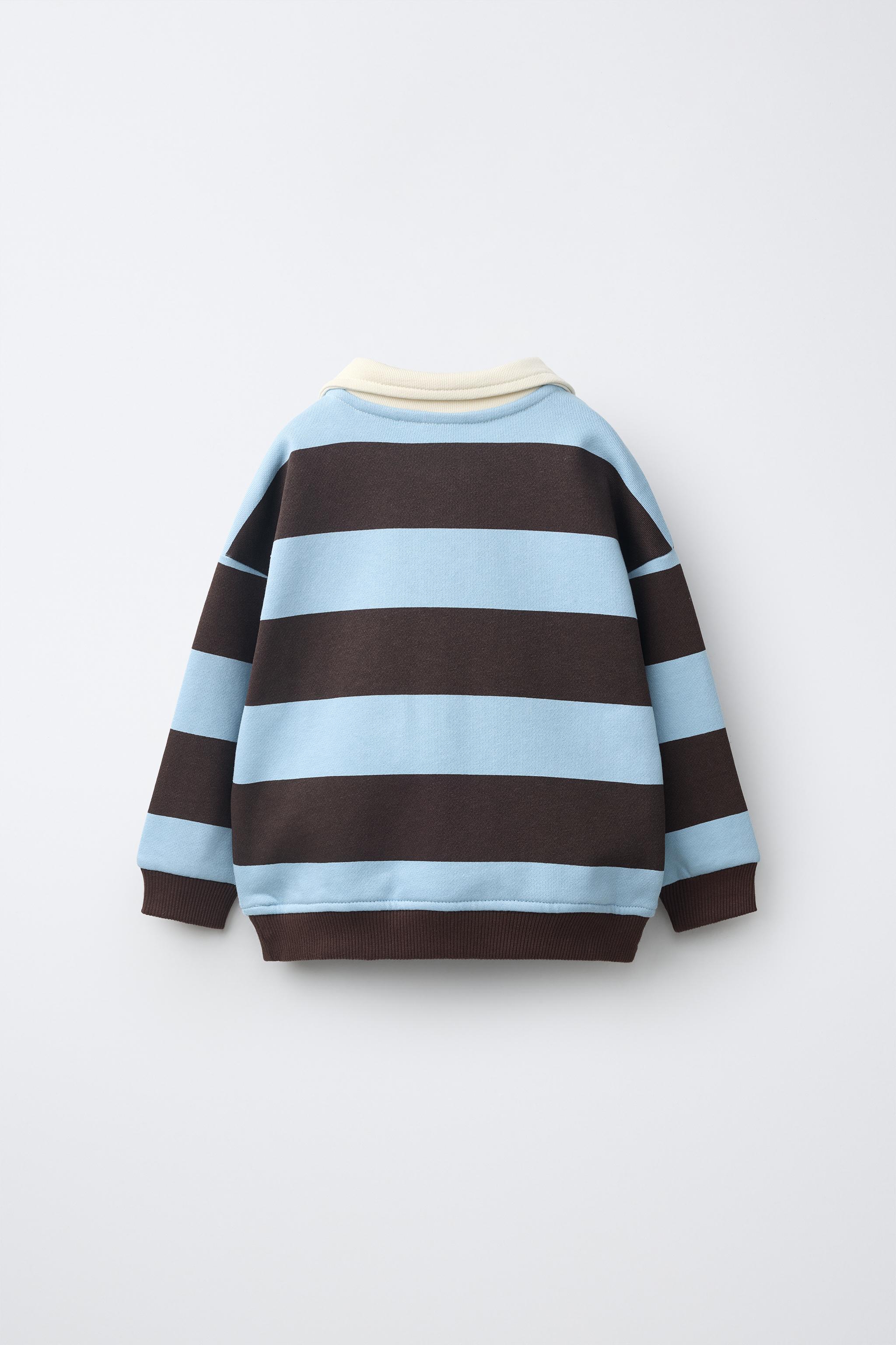 STRIPED EMBROIDERED POLO