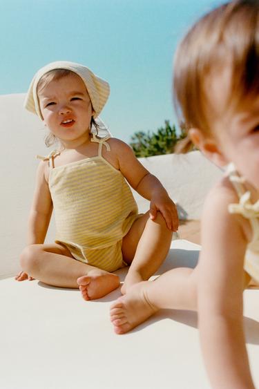 ZARA TIMELESS - STRIPED TOWELLING ROMPER - Printed by Zara