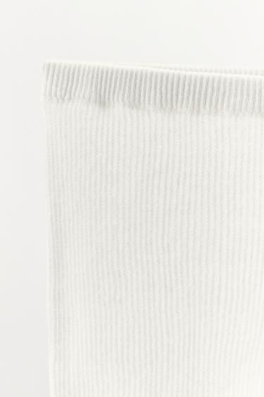 SHORT EN MAILLE CÔTELÉE - Blanc de Zara - Image 4