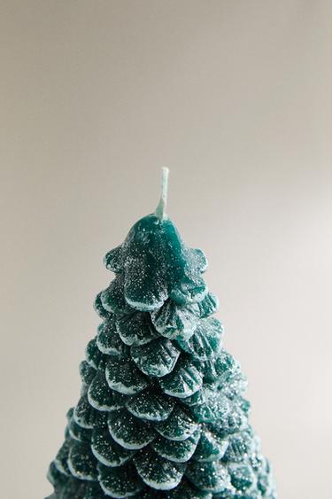 SNOWY CHRISTMAS FIR TREE CANDLE - Green by Zara - Image 2