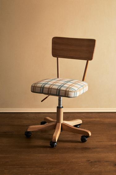 CHILDREN’S WOODEN DESK CHAIR WITH WHEELS - Light beige by Zara