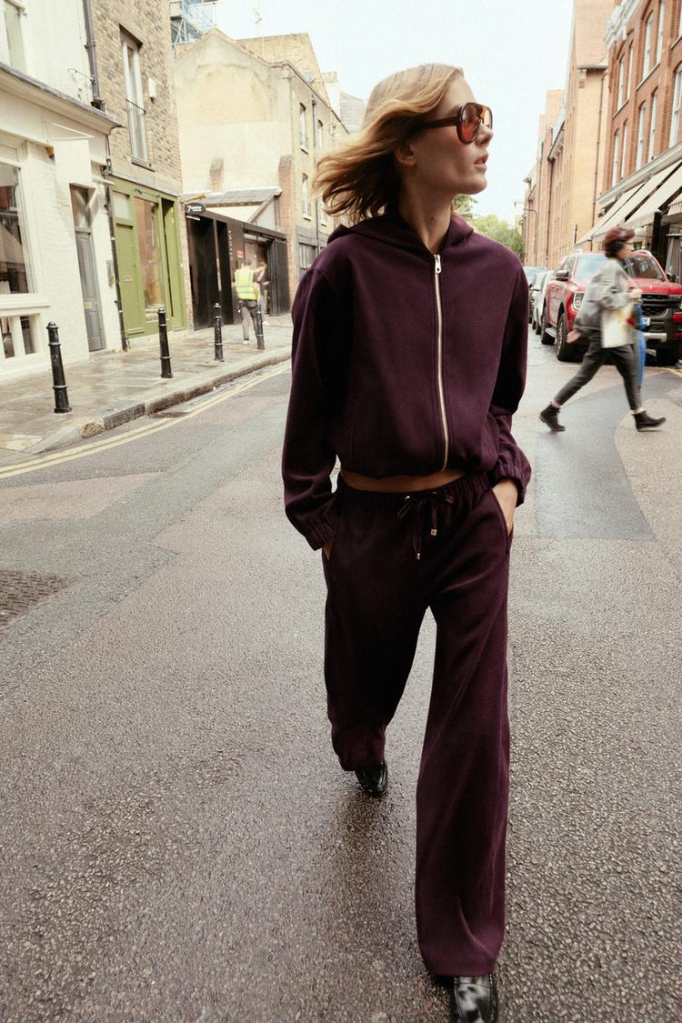 CHAQUETA BOMBER CAPUCHA Burgundy ZARA España