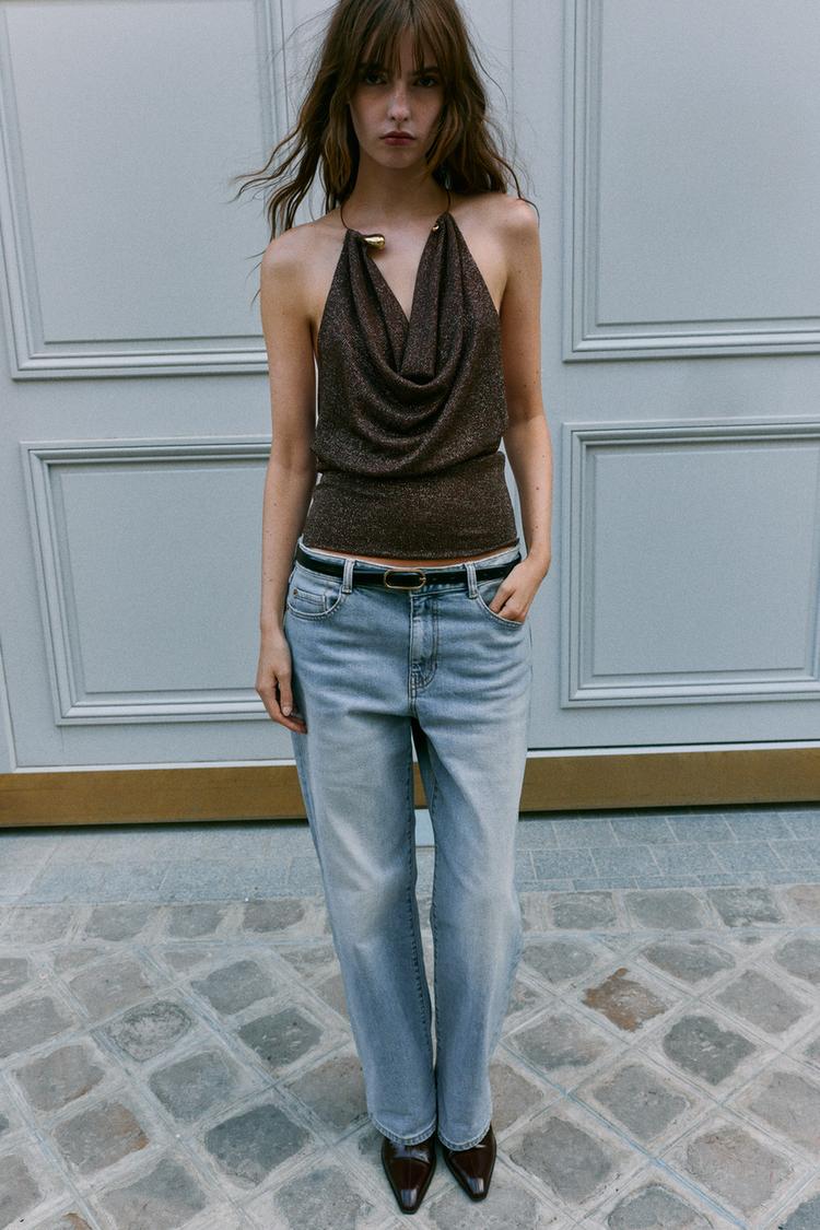 METALLIC CHOKER TOP
