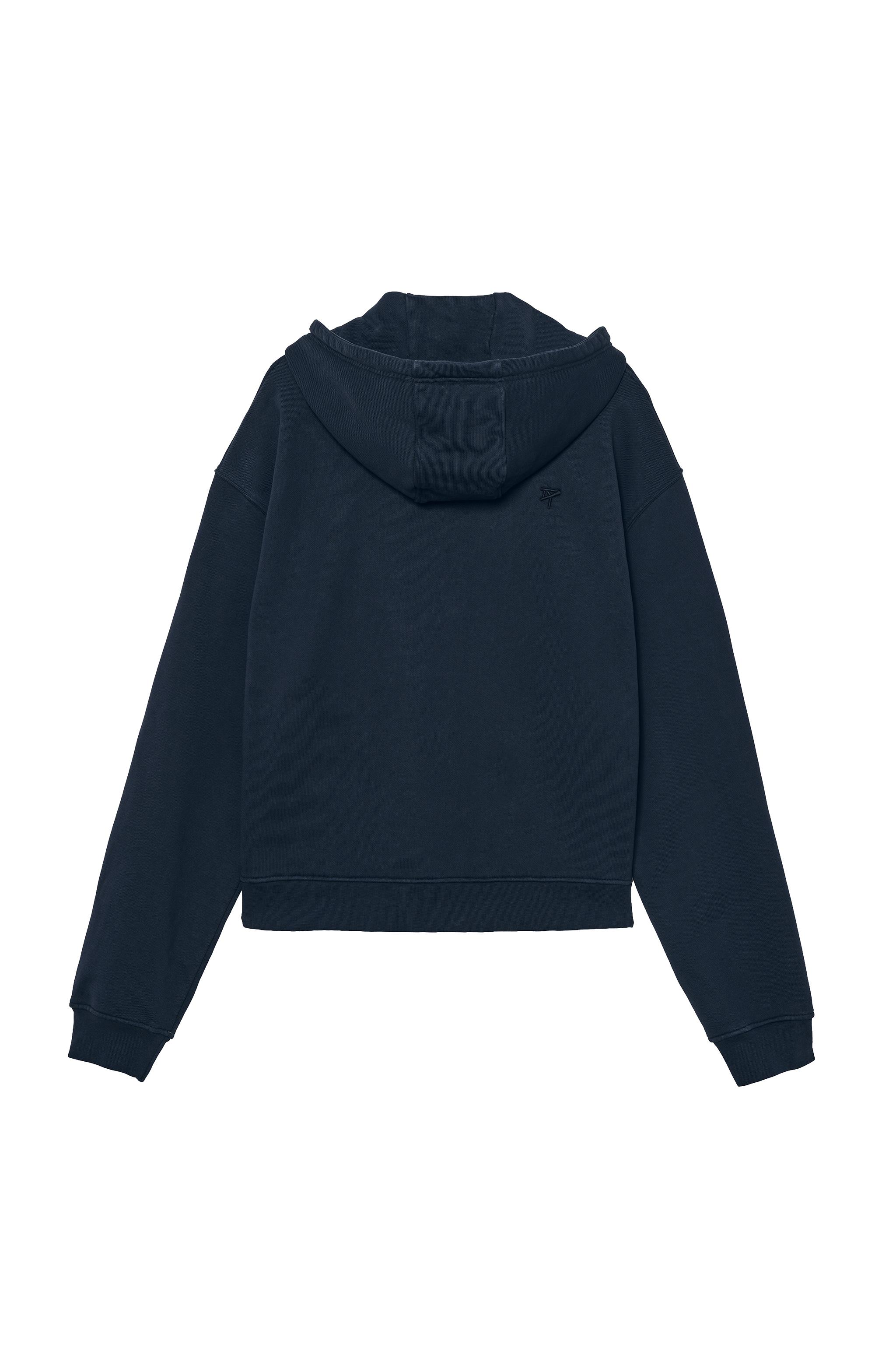 SWEAT COURT ZIPPÉ À CAPUCHE