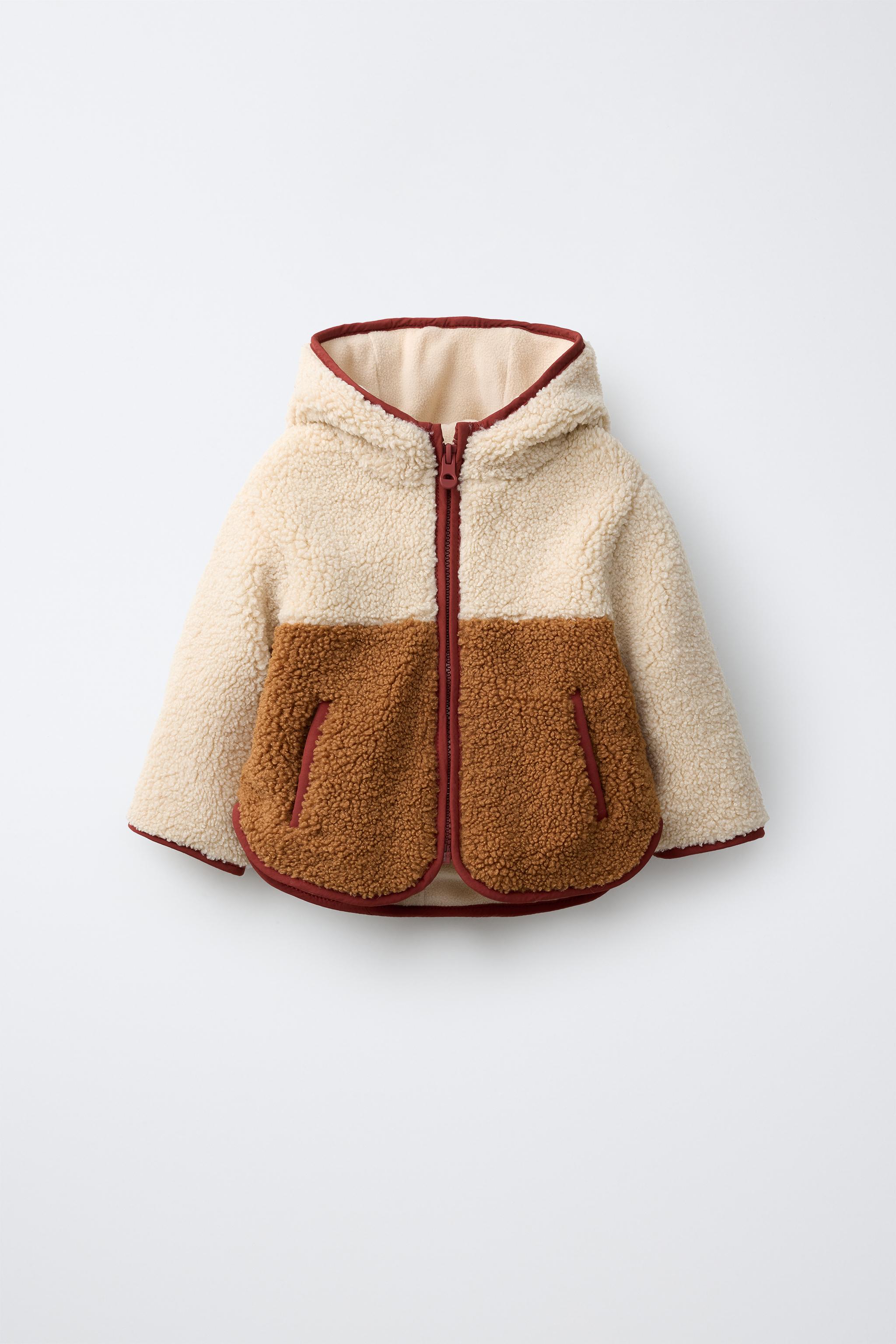 COLORBLOCK SHEARLING JACKET