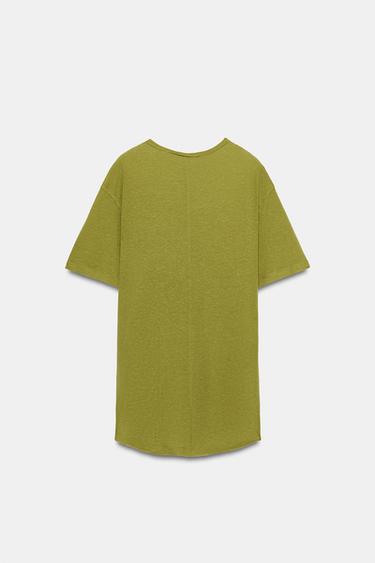 OVERSIZE FLOWING T-SHIRT - Fluorescent lime by Zara - Image 7