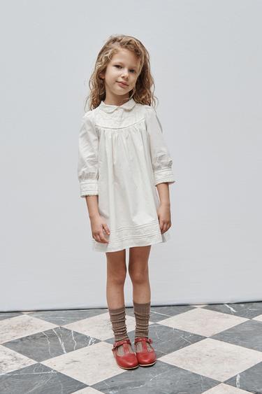 2-5 YEARS/ LIMITED EDITION EMBROIDERED FLORAL POPLIN DRESS - Ecru by Zara