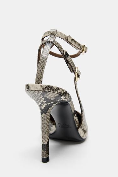 ANIMAL PRINT SLINGBACK HEELED SHOES - Snakeskin by Zara - Image 6