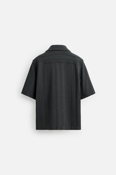 CHEMISE COUPE DÉCONTRACTÉE STRUCTURÉE - Gris anthracite de Zara - Image 1