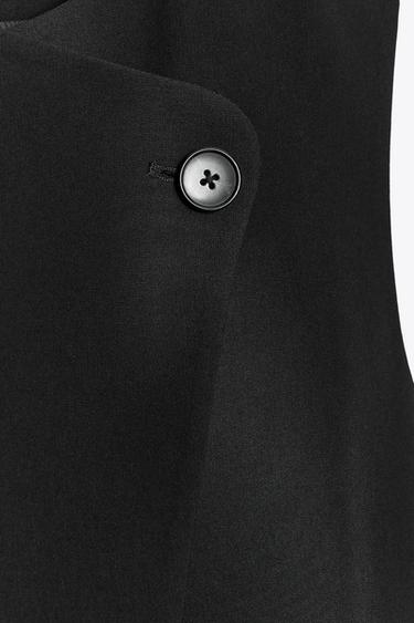 DOUBLE-BREASTED BUTTON WAISTCOAT ZW COLLECTION - Black by Zara - Image 6