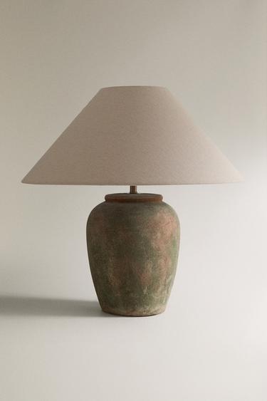 TABLE LAMP WITH CERAMIC BASE - Red by Zara