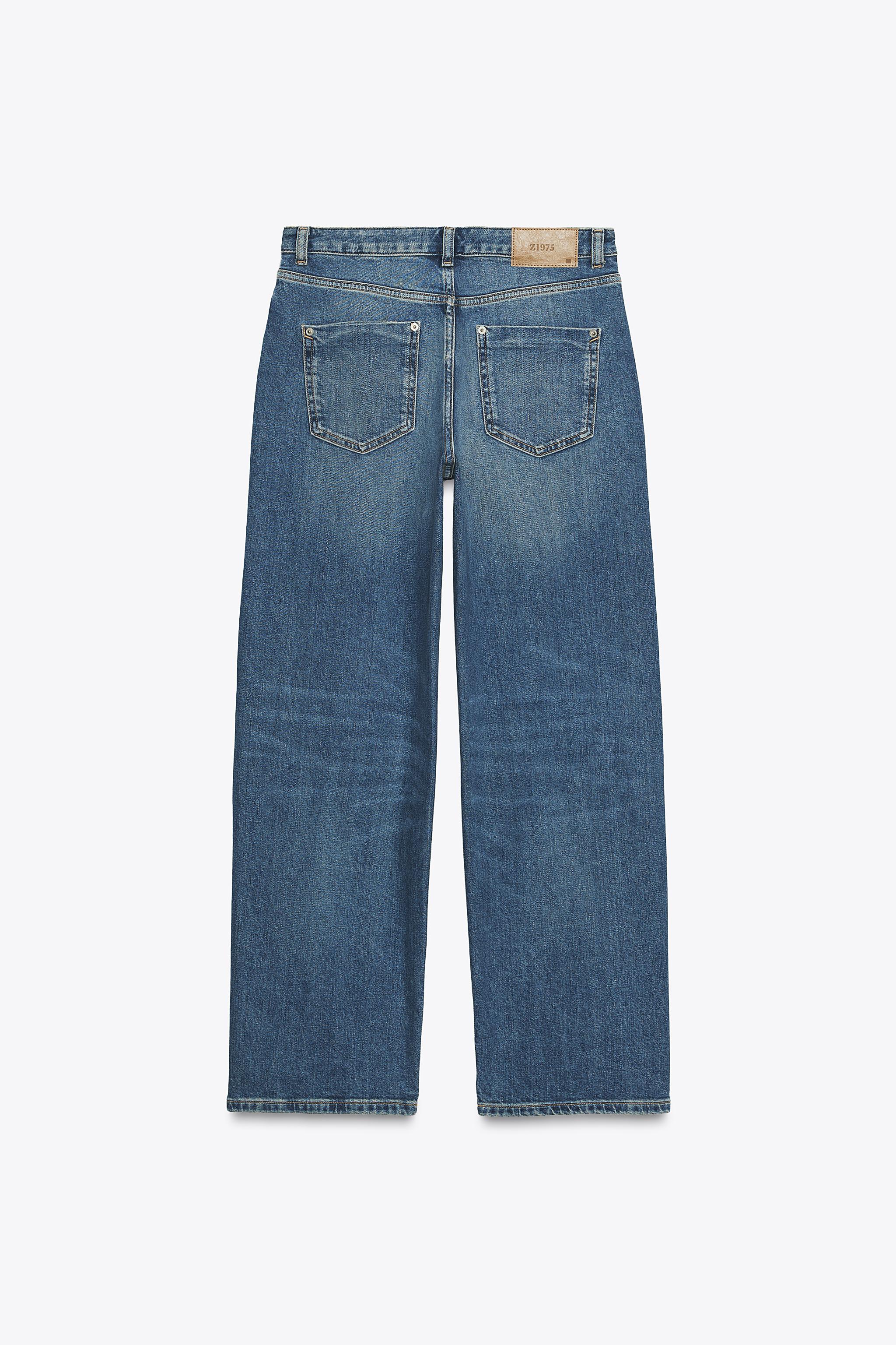 JEANS Z1975 STRAIGHT LOOSE MID-WAIST Blue ZARA Australia