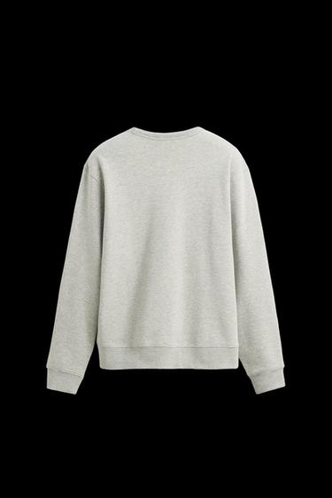 BASIC CREW NECK SWEATSHIRT - Grey marl by Zara