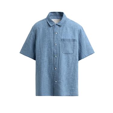 100% LINEN RELAXED FIT SHIRT - Indigo by Zara