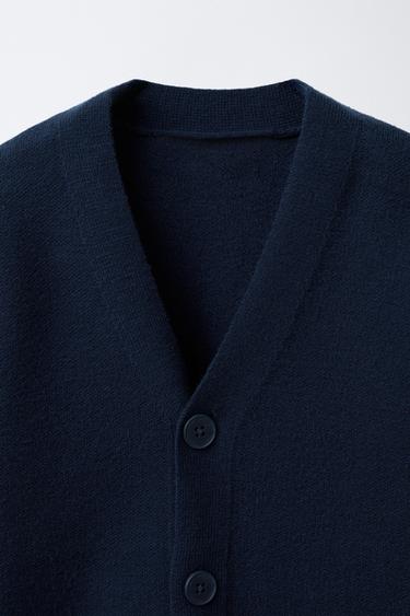 BASIC CARDIGAN - Dark navy by Zara - Image 2