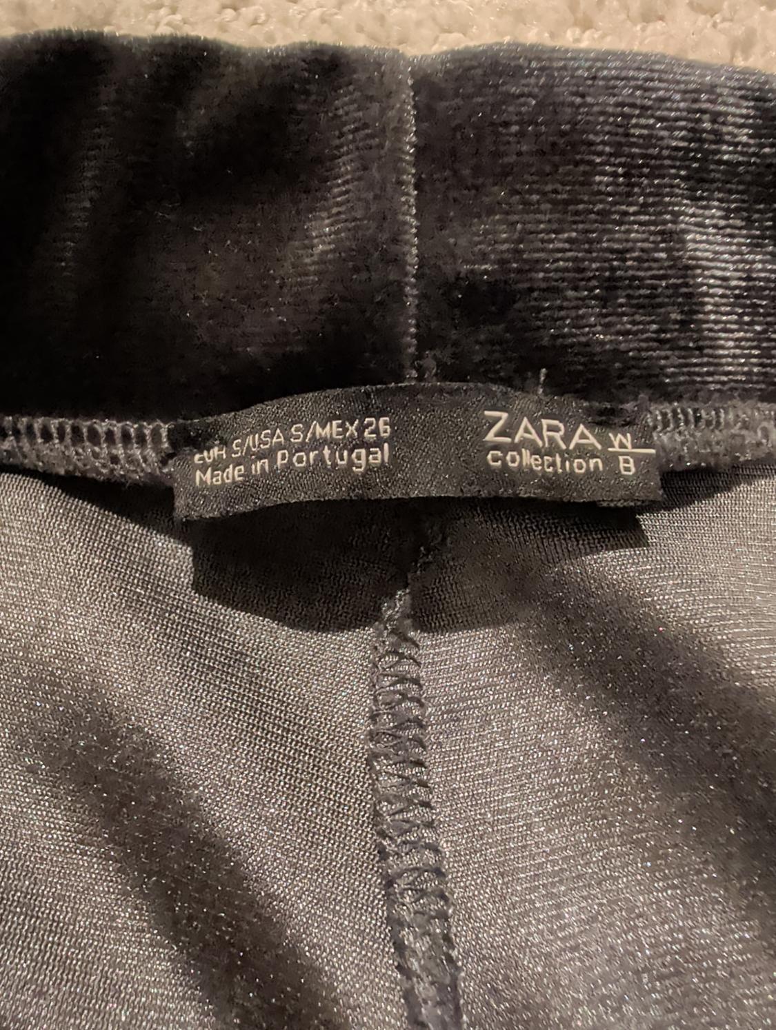 BLUE GRAY VELVET LEGGINGS - Image 4