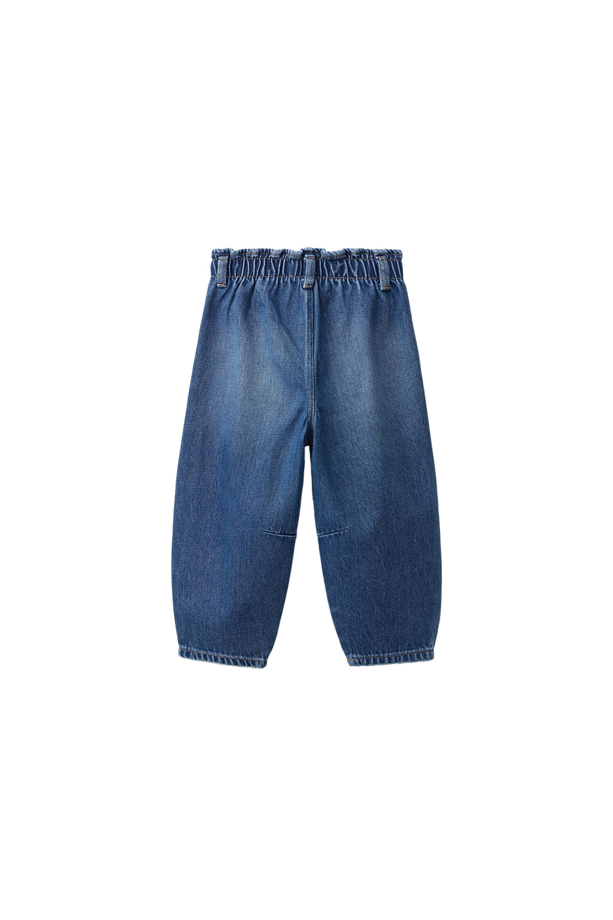 HEART POCKET BAGGY JEANS — Mid-blue (alternate view)