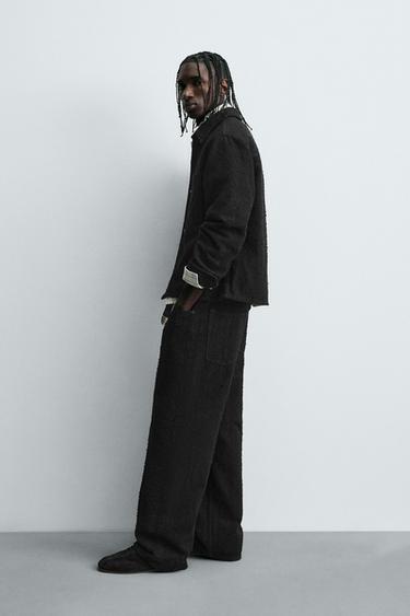 RELAXED FIT JEANS TEXTURE - Black by Zara - Image 3
