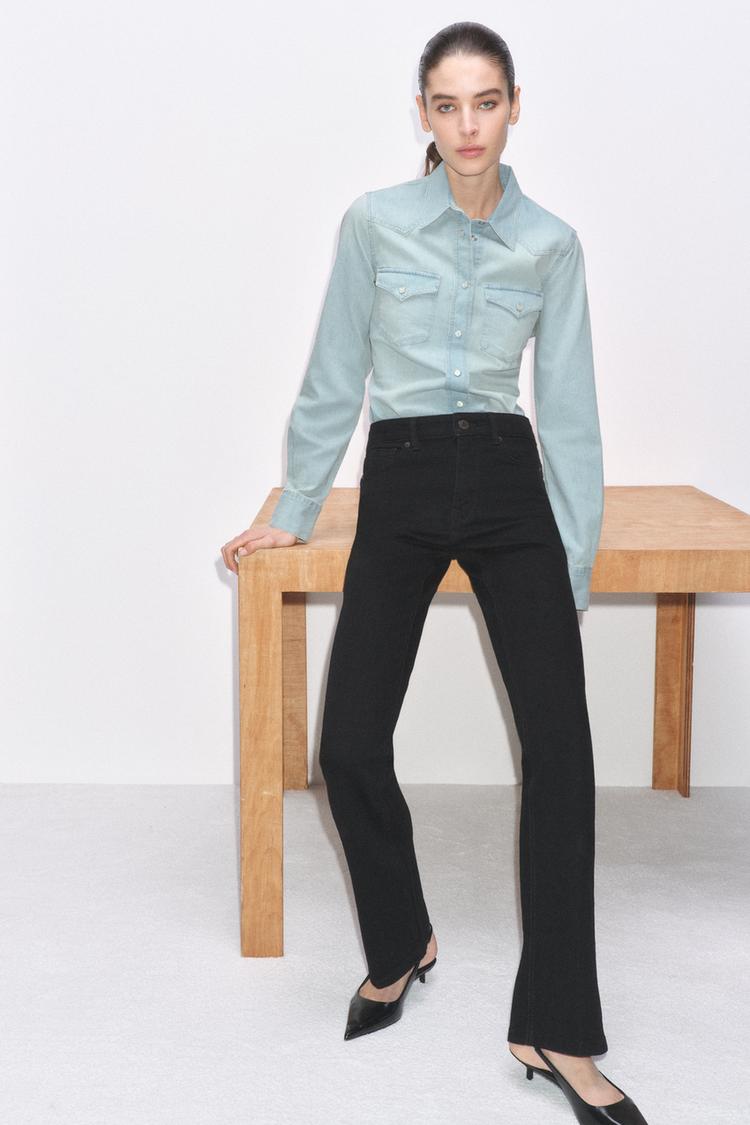 ZW COLLECTION JEANS DE CINTURA MEDIA Y PIERNA ACAMPANADA 2