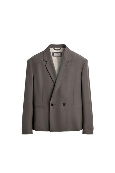 DOUBLE-BREASTED WOOL BLEND SUIT BLAZER SAMUEL DE SABOIA X ZARA - Brown / Taupe by Zara