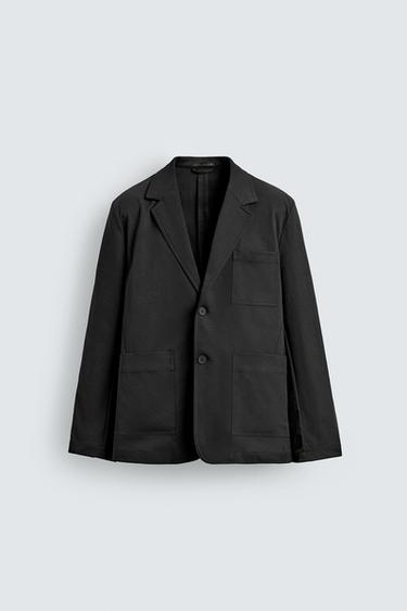 하이테크 포켓 블레이저 - Zara 블랙