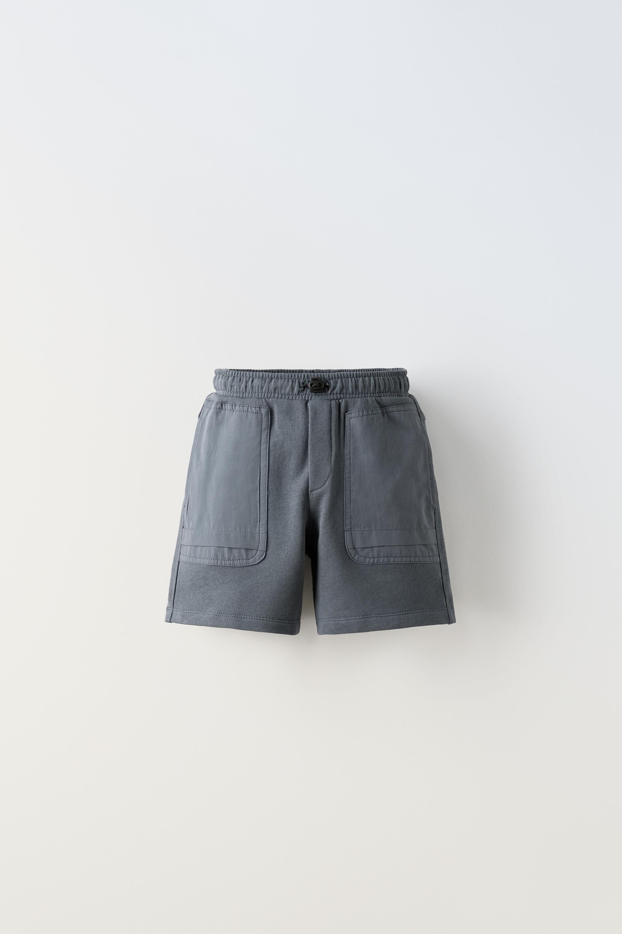 CONTRAST PARACHUTE BERMUDA SHORTS