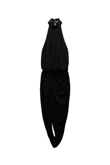 ZW COLLECTION DRAPED HALTER DRESS